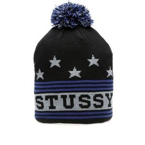 🆕 Stussy Stadium Pom Pom Beanie Hat NWOT